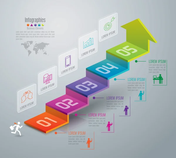 Modelo de design de infográficos — Vetor de Stock