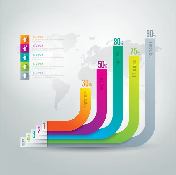 Infographics tasarım şablonu — Stok Vektör