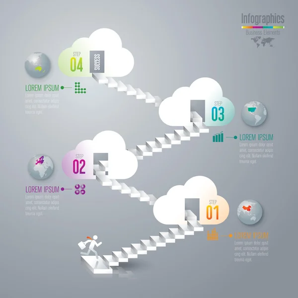 Modelo de design de infográficos — Vetor de Stock