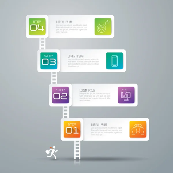 Modèle de conception d'infographie — Image vectorielle