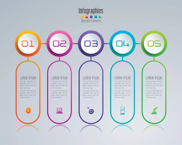 Modelo de design de infográficos — Vetor de Stock