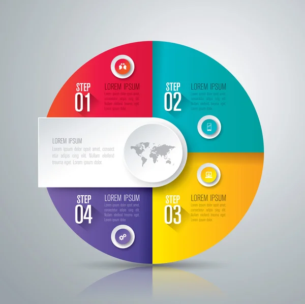 Modelo de design de infográficos — Vetor de Stock