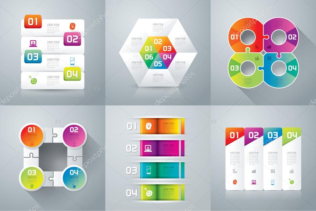 Set of infographics design templates