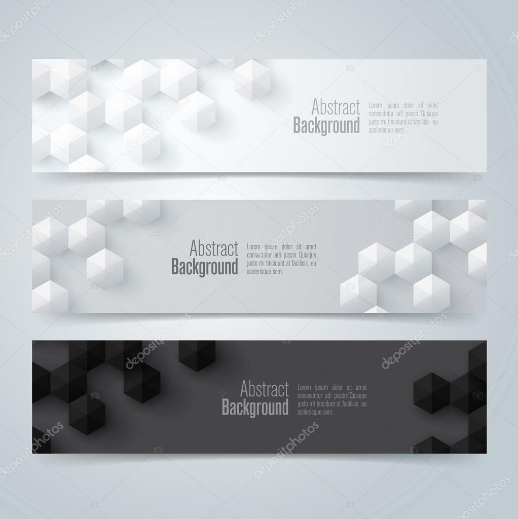 banner design with geometric pattern
