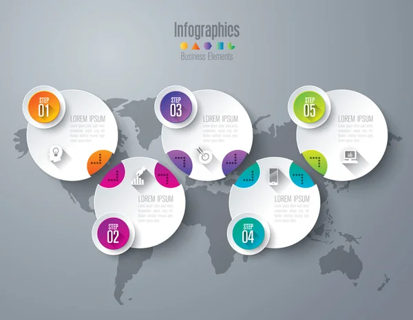 Modèle infographique d'entreprise — Image vectorielle