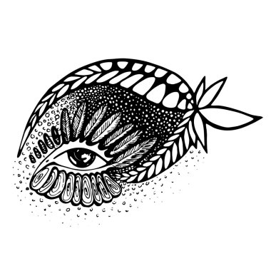 Göz çizim vektör soyut