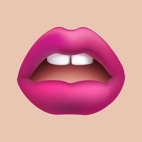 Fuchsia sexy lips — Stock Vector