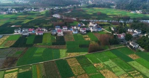 Paisaje rural aéreo de China — Vídeo de stock