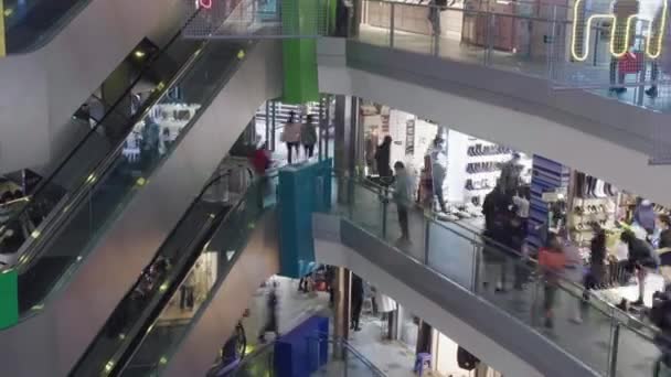 Centro comercial en Chengdu China — Vídeo de stock