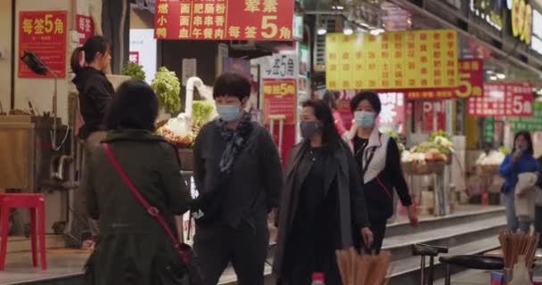 Busy Street food stall em Chengdu — Vídeo de Stock