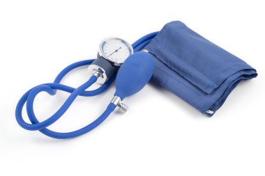 Beyaz arka plan üzerinde Aneroid Tansiyon Aleti