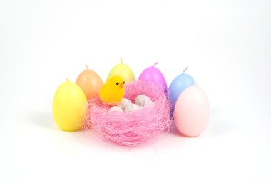 Paskalya, küçük civciv ve yumurta