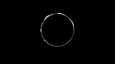 beyaz arkaplanda siyah çember