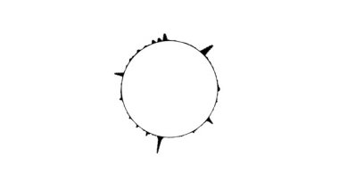 vektör, beyaz arkaplanda bir ağacın çizimi