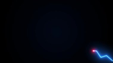 Siyah arkaplanda neon ışık izi.
