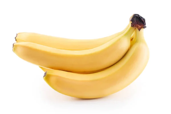 Bando Bananas Amarelas Isoladas Fundo Branco Com Espaço Cópia Vista — Fotografia de Stock