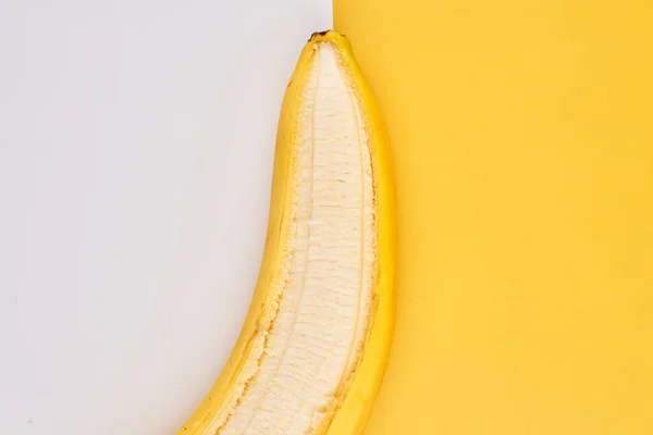 Fond Géométrique Créatif Avec Bananes Fond Écran Jaune Blanc — Photo