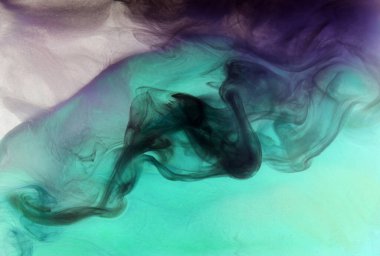 Canlı renkler, soyut parlak duman arkaplanı. Suya boya sıçraması, hareketli renkli bulut. Konsept nargile, parfüm arkaplanı, dans duvar kağıdı.