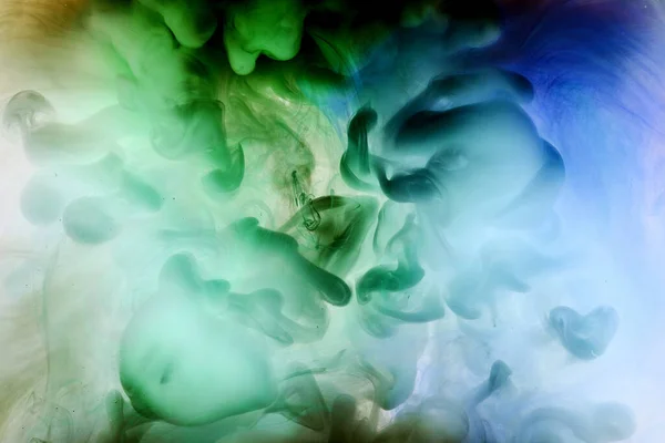 Colores Vibrantes Fondo Humo Brillante Abstracto Salpicadura Pintura Agua Nube — Foto de Stock