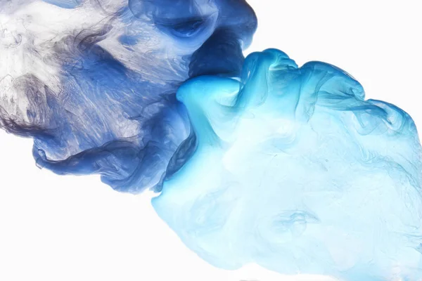 Levendige Blauwe Kleuren Abstracte Heldere Rookachtergrond Splash Van Verf Water — Stockfoto