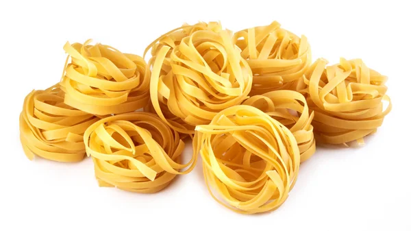 Pasta Maccheroni Spaghetti Isolati Fondo Bianco Stesa Piatta Percorso Ritaglio — Foto Stock