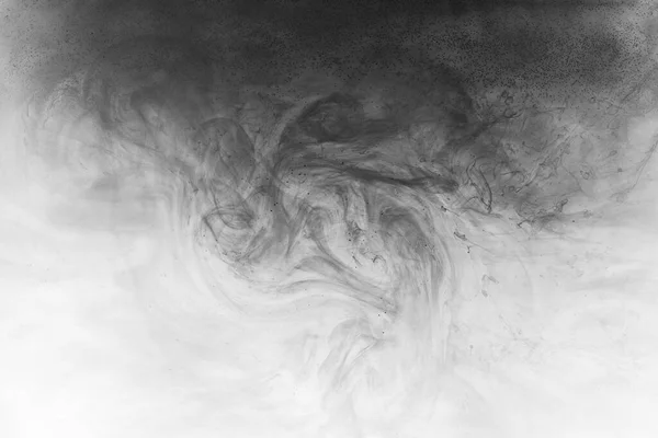 Streszczenie Farby Tle Wody Czarna Chmura Dymu Ruchu Białym Akrylowym — Zdjęcie stockowe