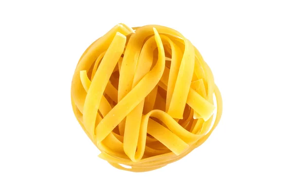 Pasta Makaroner Spaghetti Isolerad Vit Bakgrund Platt Låg Klippning Väg — Stockfoto