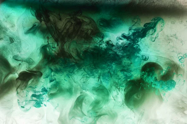 Abstraktní Modrozelený Oceán Malování Vodní Pozadí Vír Šplouchání Vln Pohybu — Stock fotografie
