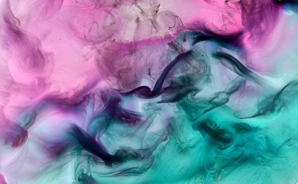 色彩艳丽 抽象明亮的烟色背景 水彩画的飞溅 彩云的飘扬 概念胡卡 香水背景 舞墙纸 — 图库照片