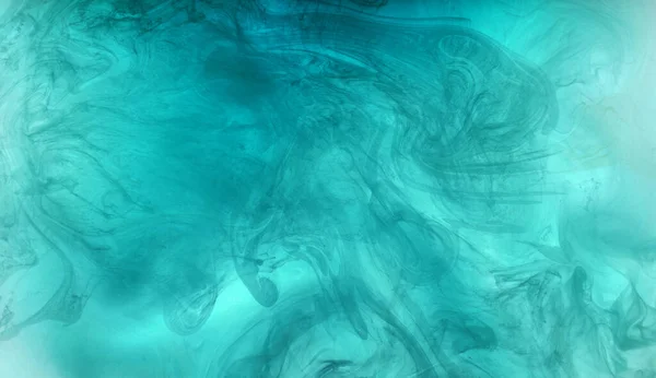 蓝绿色海洋 水底涂料 飞溅和波浪在运动中的漩涡 流线型艺术墙纸 液体鲜活的色彩 — 图库照片