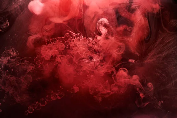 Abstract Red Ocean Paints Water Vibrant Bright Smoke Wallpaper — Stock Photo, Image