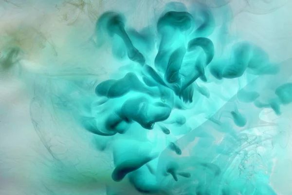 Abstract Blue Green Ocean Paint Water Background Swirl Splashes Waves — Stock Photo, Image