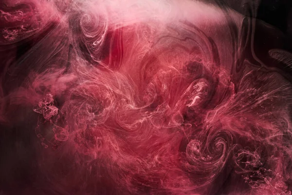 Fondo Abstracto Del Océano Rojo Pinturas Rubí Agua Vibrante Humo — Foto de Stock