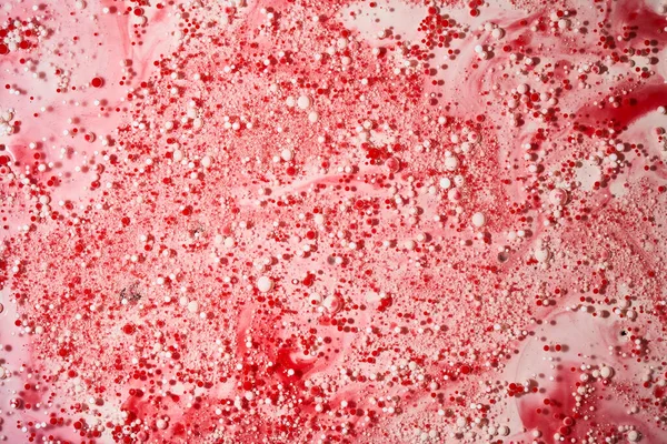 Fundo Abstrato Vermelho Bolhas Tinta Papel Parede Superfície Líquido Fluido — Fotografia de Stock