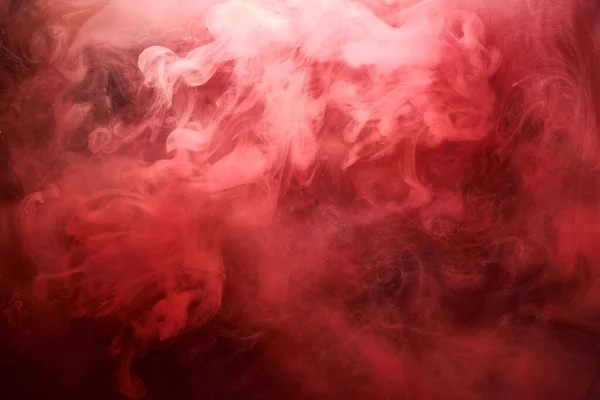 Fondo Abstracto Del Océano Rojo Pinturas Rubí Agua Vibrante Humo — Foto de Stock