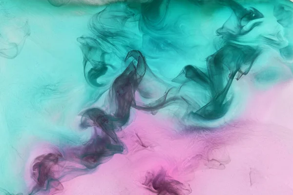 Żywe Kolory Abstrakcyjne Jasne Tło Dymu Kawałek Farby Wodzie Kolorowa — Zdjęcie stockowe