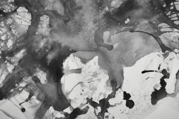 Schwarz Weiße Farbe Abstrakten Flüssigen Hintergrund Paint Splash Fluid Art — Stockfoto