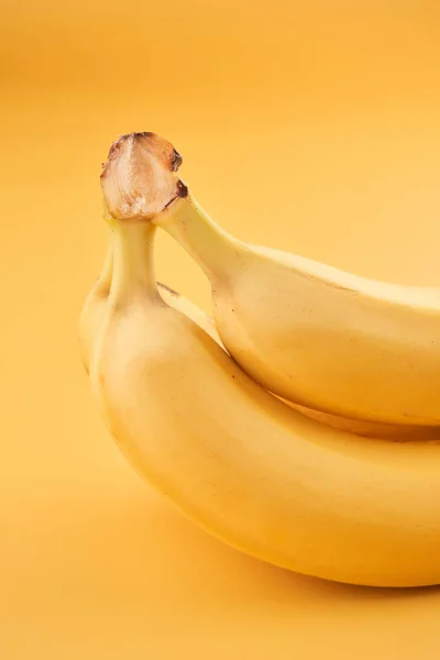 Bunch Bananas Yellow Background Close — Stock Photo, Image