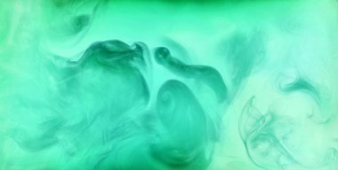 Soyut mavi-yeşil okyanus, su arka planında boya. Sıçrama ve hareket halindeki dalgalar. Sıvı sanat duvar kağıdı, sıvı canlı renkler.