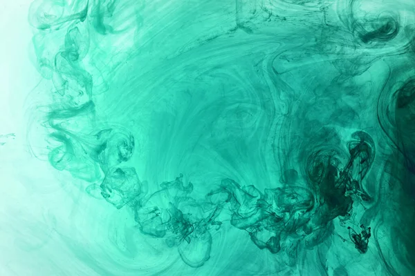 Абстрактний Синьо Зелений Океан Фарба Водному Тлі Вихор Бризок Хвиль — стокове фото