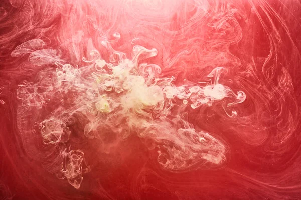 Astratto Sfondo Dell Oceano Rosso Vernici Rubino Acqua Vibrante Fumo — Foto Stock