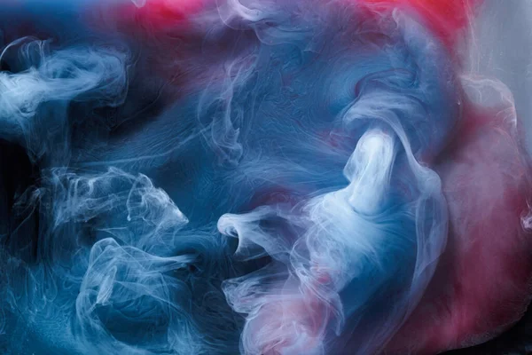 フカカラフルな渦巻く煙の壁紙 抽象的なダンス雲の背景 水にペイント — ストック写真