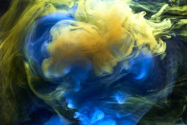 Couleurs Terre Fond Abstrait Peinture Fumée Colorée Sous Eau Encre — Photo