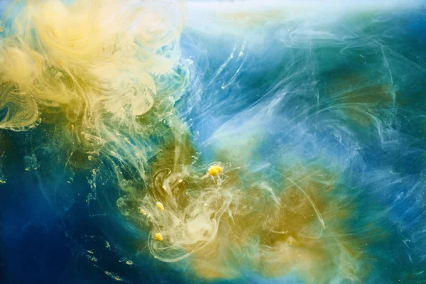 Aarde Kleuren Abstracte Achtergrond Kleurrijke Rook Verf Onder Water Wervelende — Stockfoto