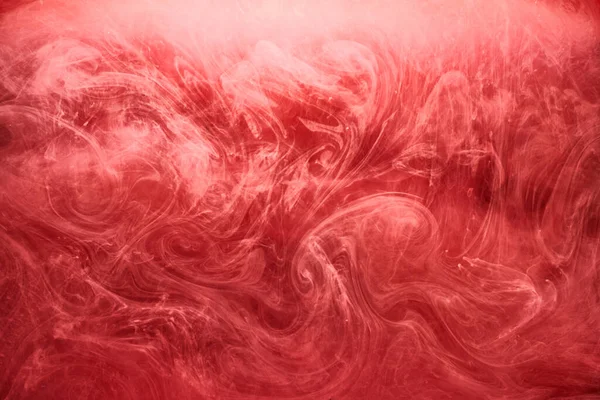 Fondo Abstracto Del Océano Rojo Pinturas Rubí Agua Vibrante Humo — Foto de Stock