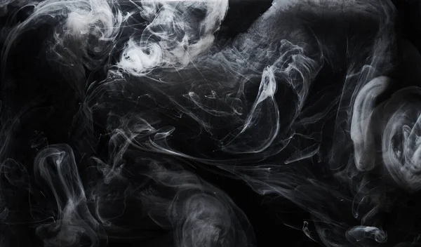 Pintura Oscura Abstracta Fondo Agua Blanco Humo Nube Movimiento Negro —  Fotos de Stock