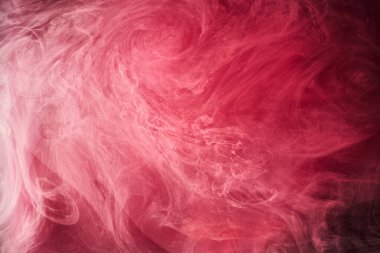 Soyut kızıl okyanus arka planı, suda yakut boyalar, parlak dumanlı kırmızı duvar kağıdı.