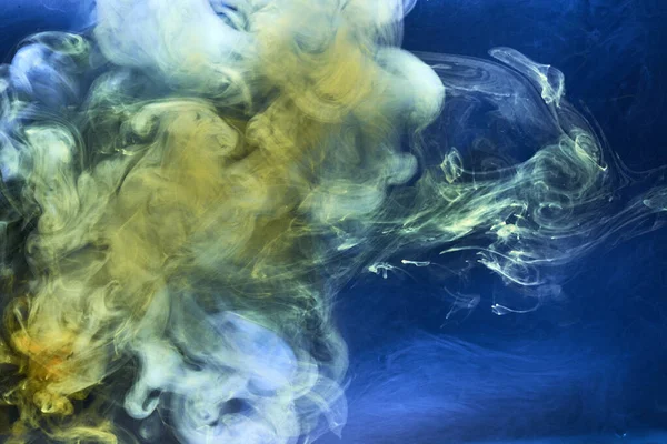 Aarde Kleuren Abstracte Achtergrond Kleurrijke Rook Verf Onder Water Wervelende — Stockfoto