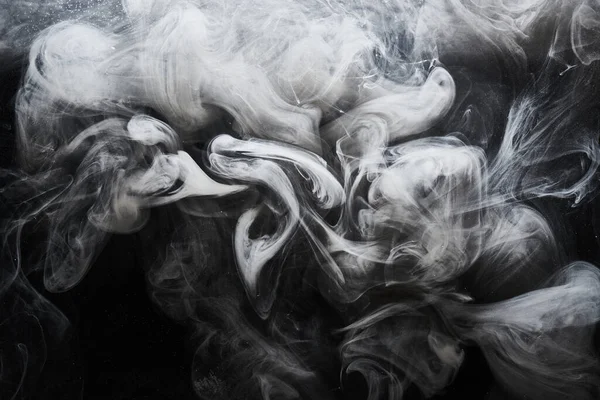 Pintura Oscura Abstracta Fondo Agua Blanco Humo Nube Movimiento Negro —  Fotos de Stock