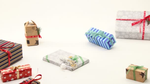 Kerstmis geschenken animatie — Stockvideo